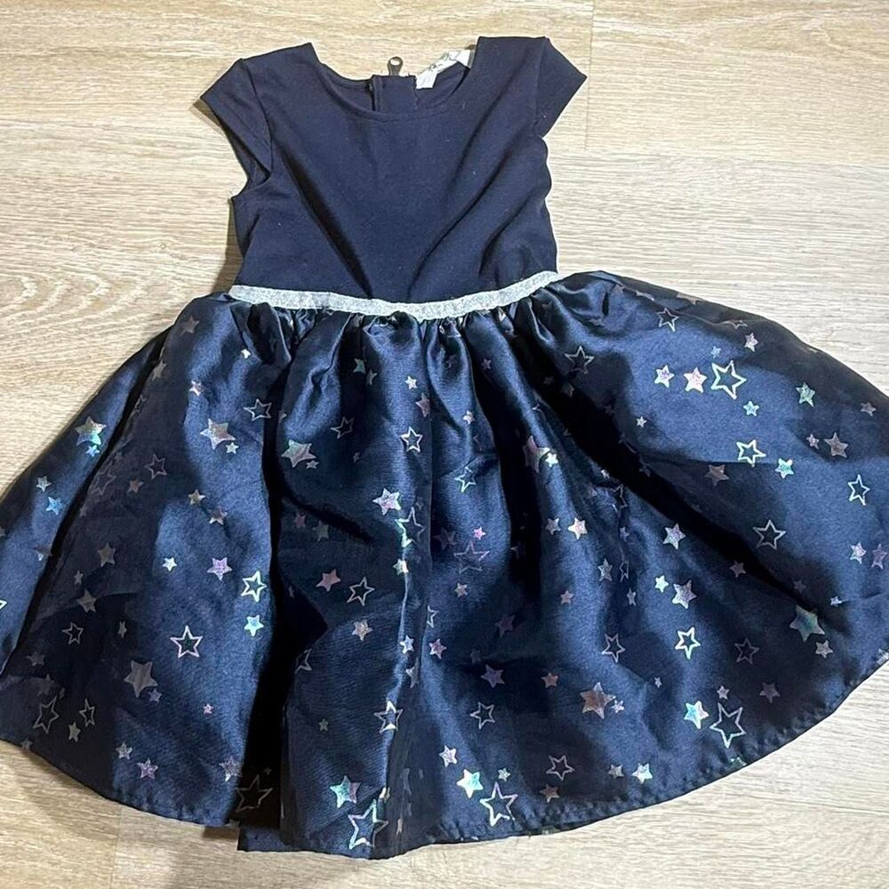 H&M girls Navy and Blue Dress size 2-4